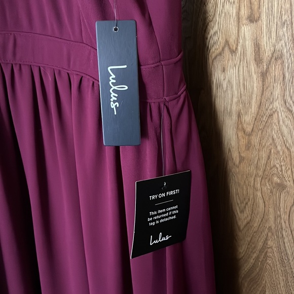 Burgundy Lulus Bridesmaid Dress - Picture 4 of 7